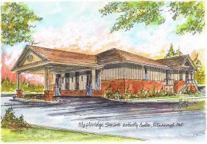 George Elliott sketch of Mapleridge Recreation Centre